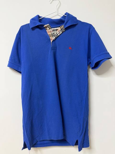 Burberry polo azul klein manga corta vintage caballero