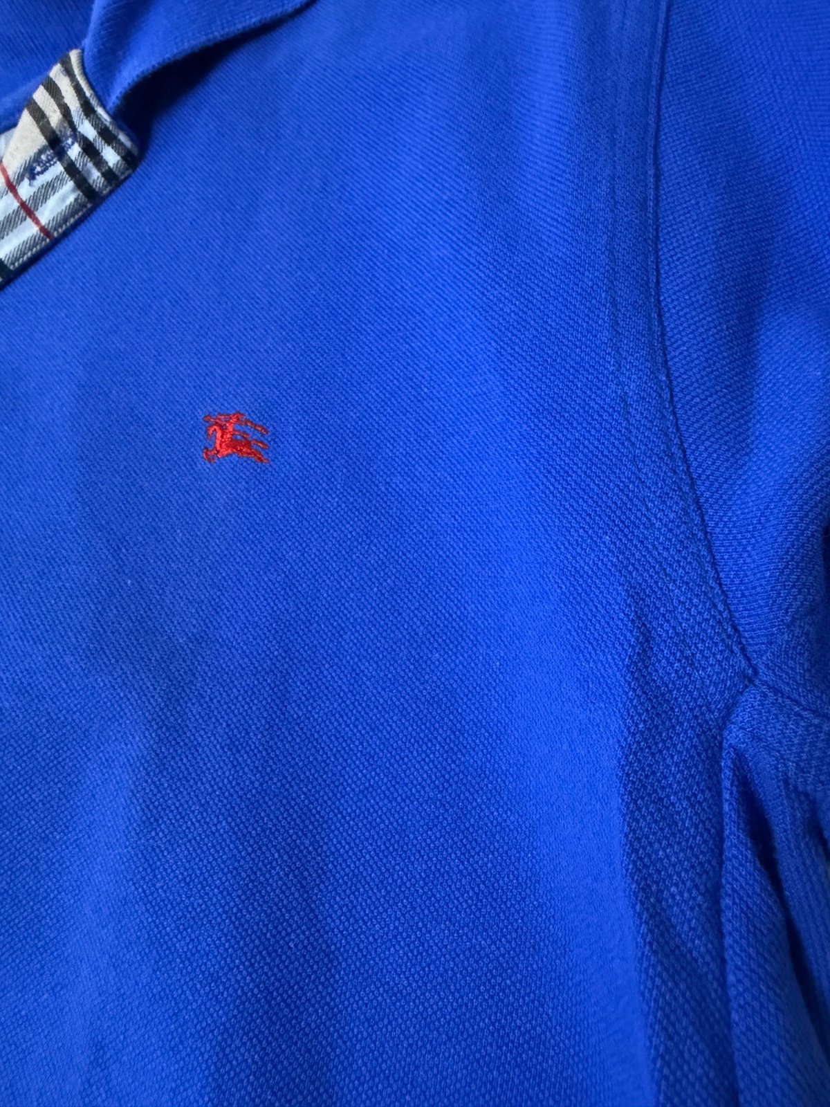Burberry polo azul klein manga corta vintage caballero — foto 3