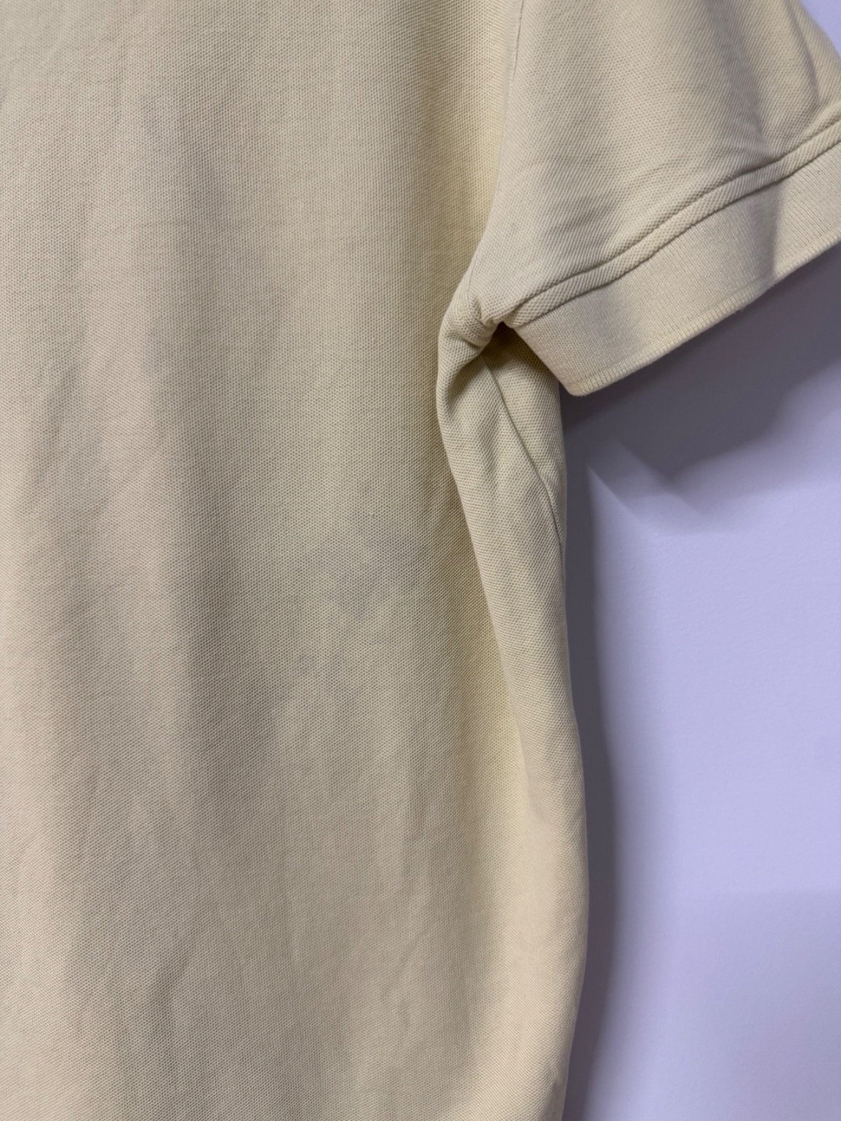 Tommy Hilfiger polo manga corta amarillo pastel piqué vintage — foto 5