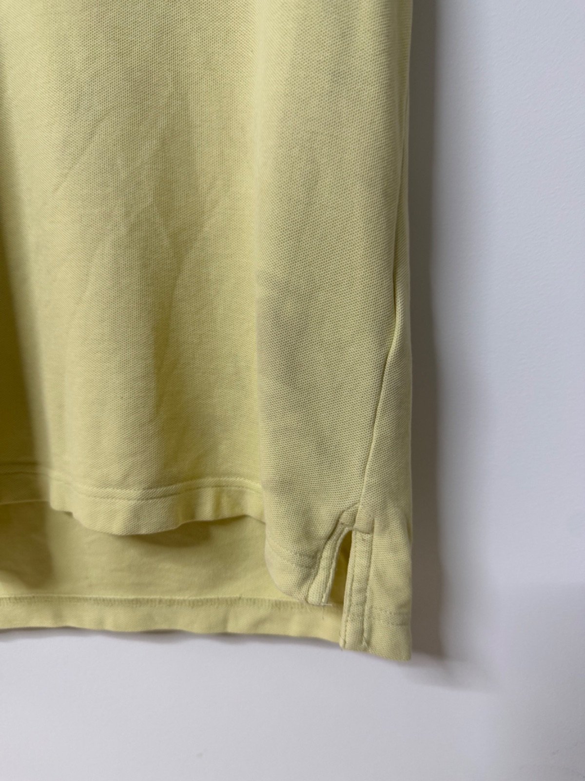 Tommy Hilfiger polo manga corta amarillo pastel piqué vintage — foto 3