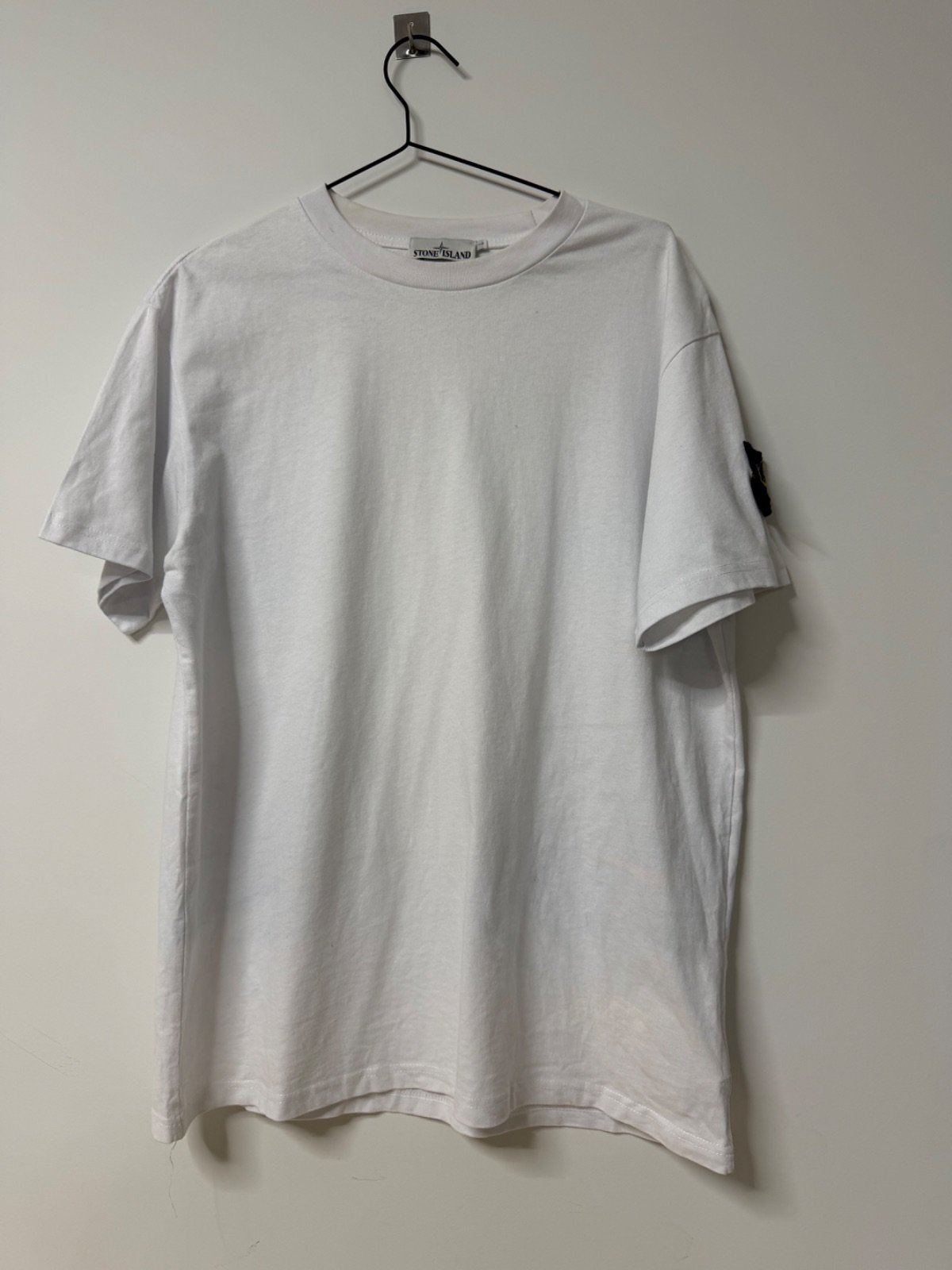Stone Island camiseta blanca Talla L parche insignia streetwear