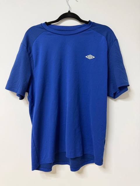 Umbro camiseta deportiva azul manga corta rombo vintage