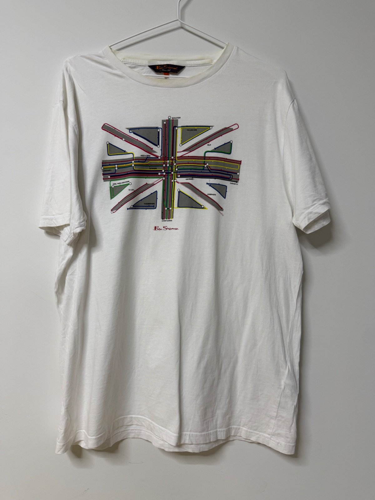 Ben Sherman camiseta Union Jack Londres Talla XL Vintage