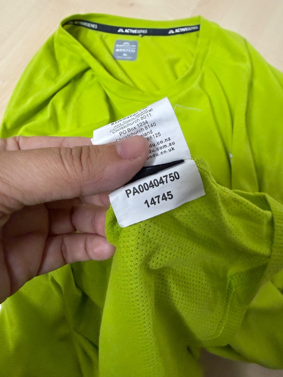 Kathmandu Activewear T-Shirt XL Neon Green driMOTION — foto 5