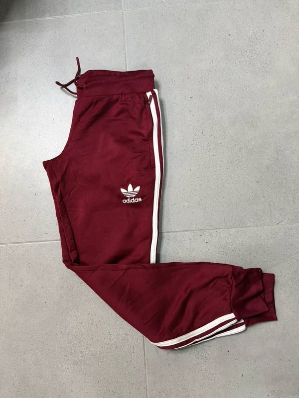 Pantalón Chándal Adidas Originals Granate Talla S Mujer Rayas Blancas, burdeos — foto 3