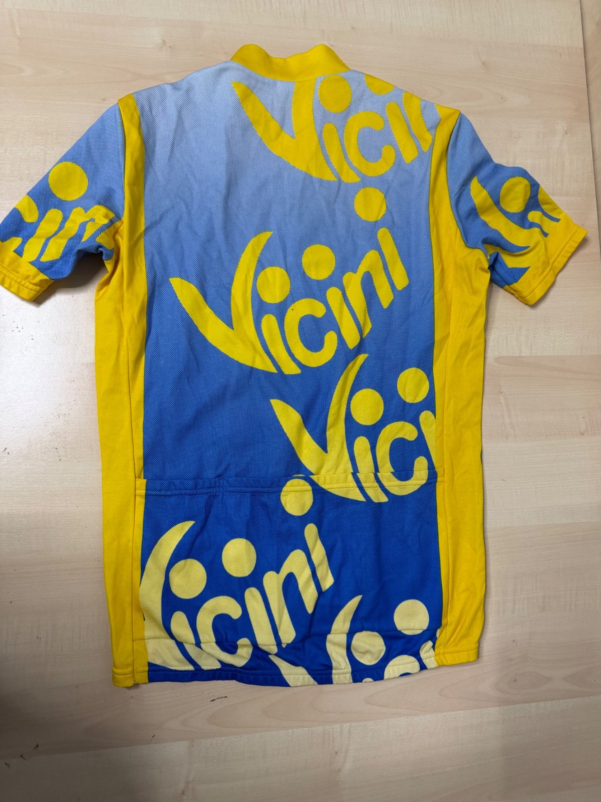 Maillot ciclismo Vicini Parentini vintage azul amarillo Italia — foto 4