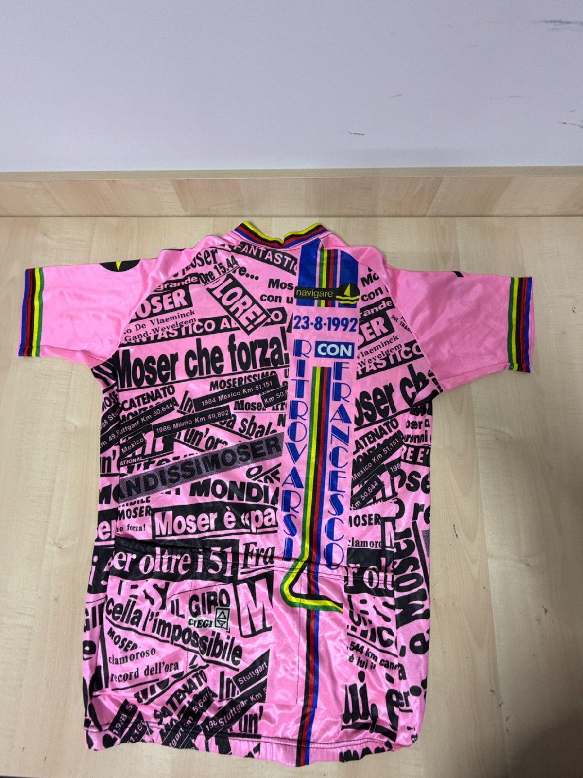 Navigare maillot ciclismo Moser rosa XL vintage — foto 2