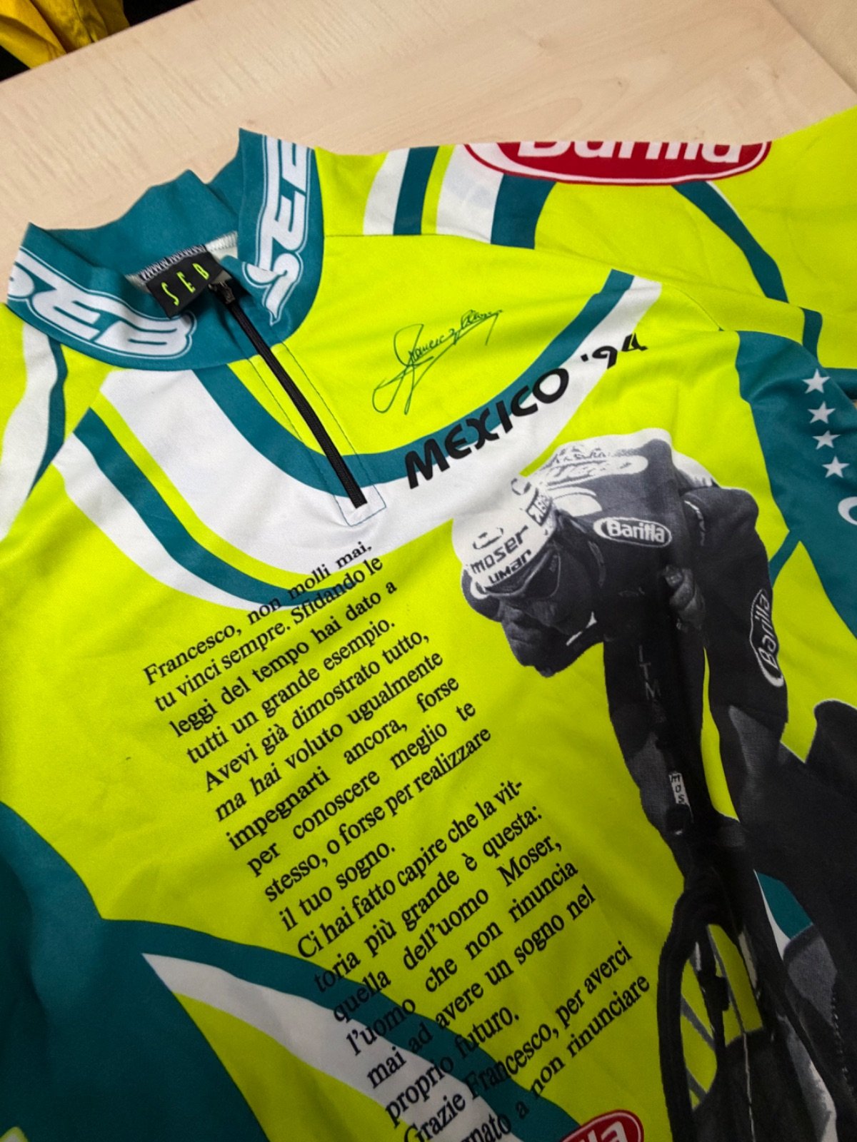 Maillot ciclismo SEB Barilla F.Moser Mexico 94 Talla XL — foto 3