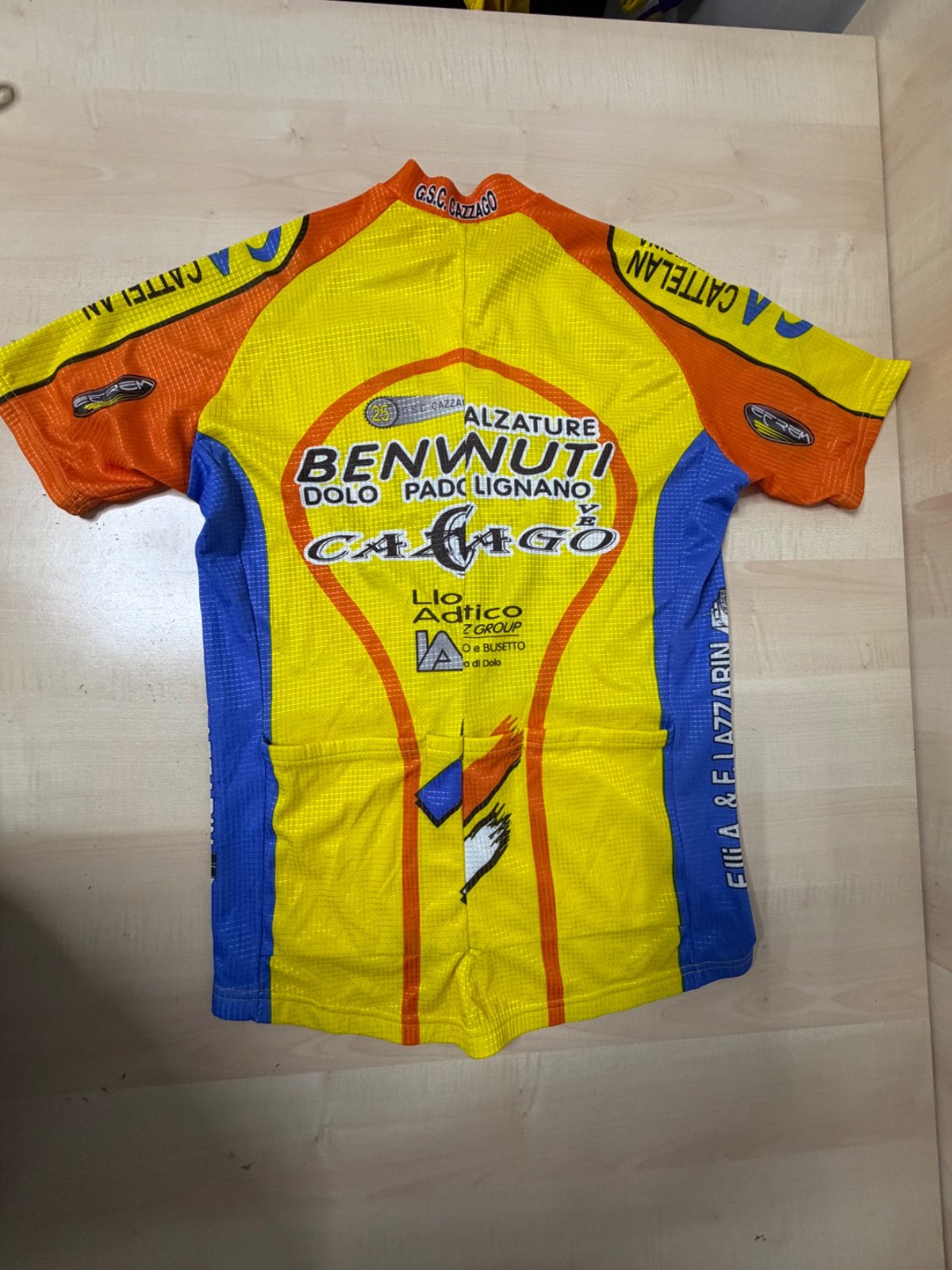 Efrem maillot ciclismo G.S.C. Cazzago amarillo vintage Italia — foto 2