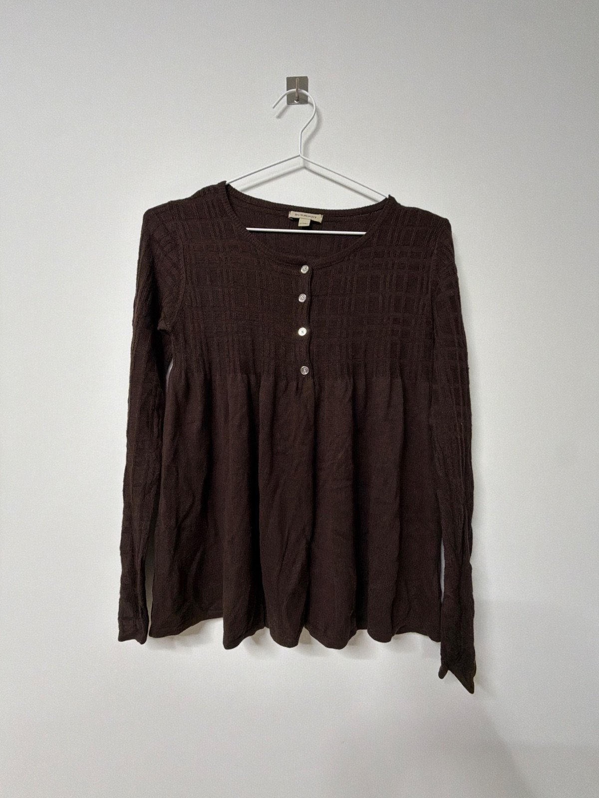 Burberry blusa punto niña 14 años 158cm marrón check