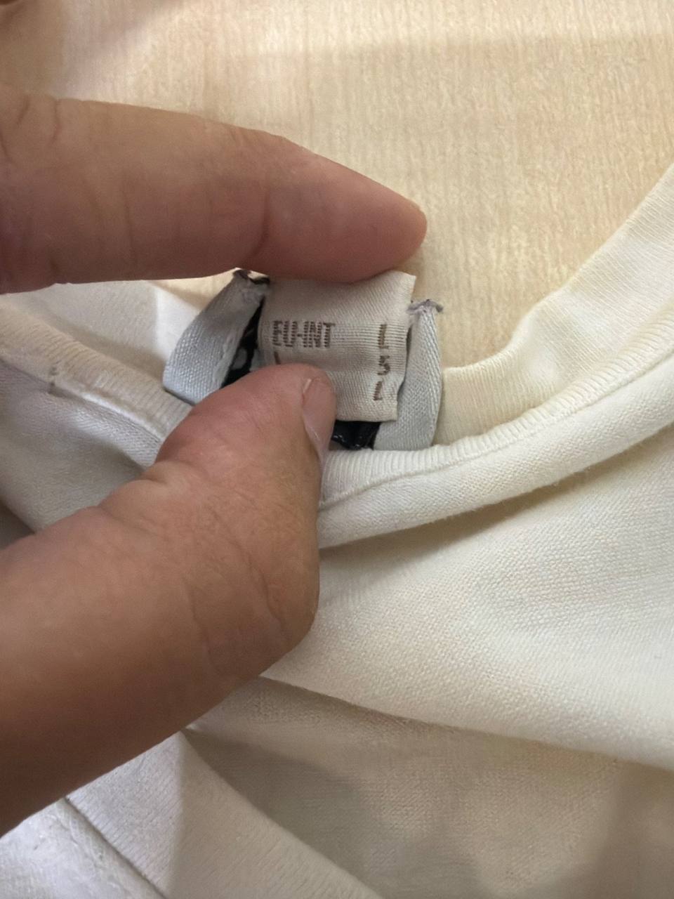 Diesel Underwear camiseta cuello pico blanco roto vintage — foto 4