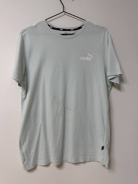 Camiseta Puma manga corta Verde Menta Logo Bordado Casual