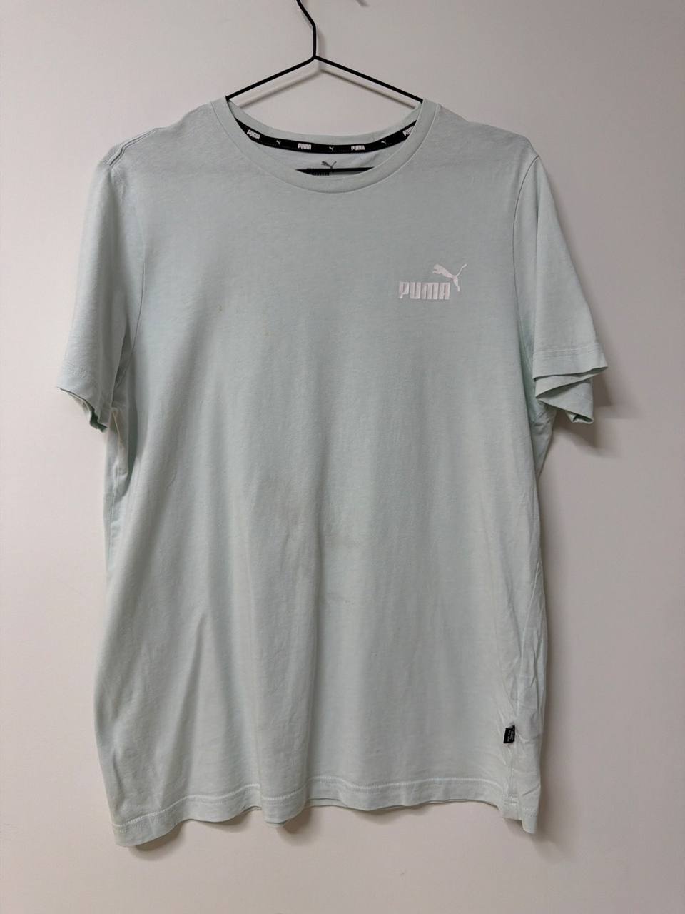 Camiseta Puma manga corta Verde Menta Logo Bordado Casual