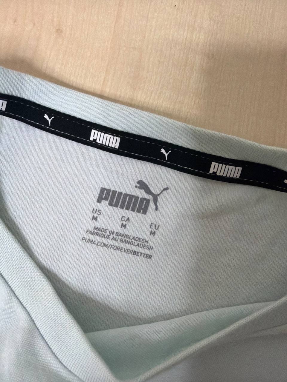 Camiseta Puma manga corta Verde Menta Logo Bordado Casual — foto 5
