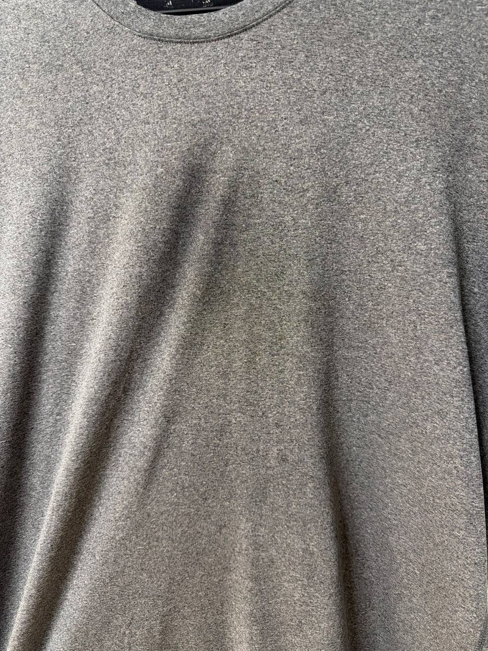 Camiseta Adidas Climalite gris jaspeado manga corta deporte — foto 2