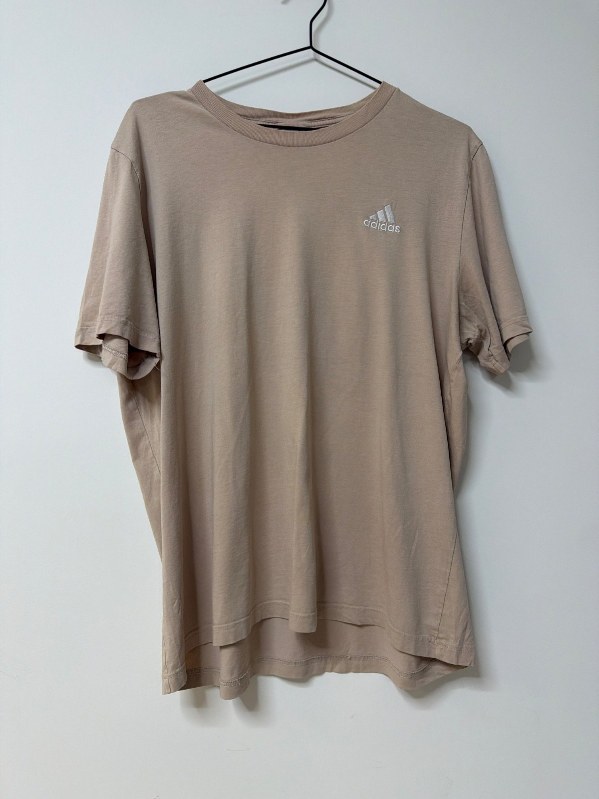 Camiseta Adidas manga corta beige talla L vintage deporte