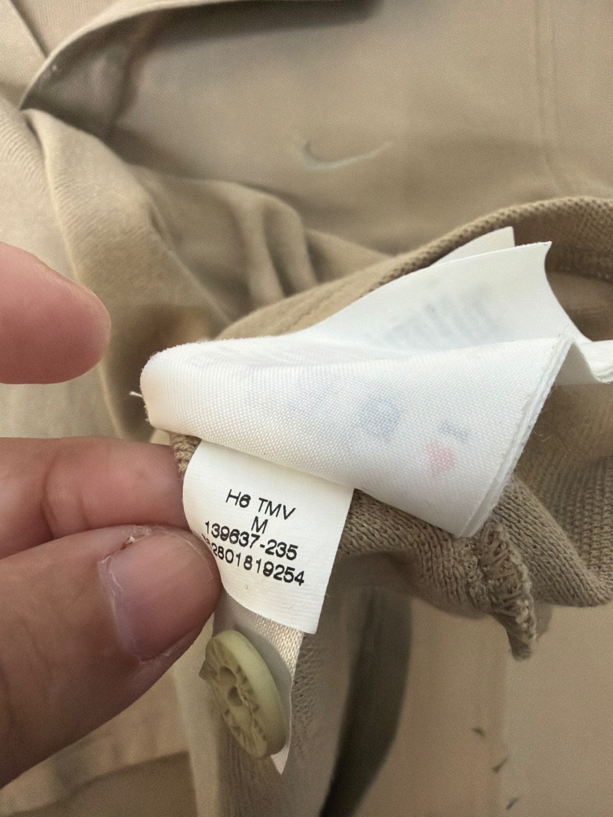 Nike Polo Manga Corta Beige Talla M Piqué Vintage Deportivo — foto 6