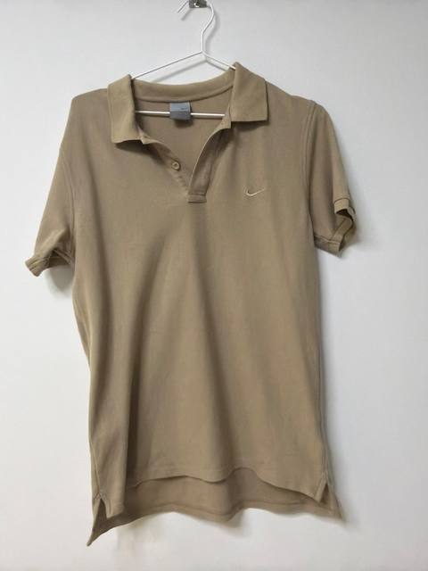 Nike Polo Manga Corta Beige Talla M Piqué Vintage Deportivo
