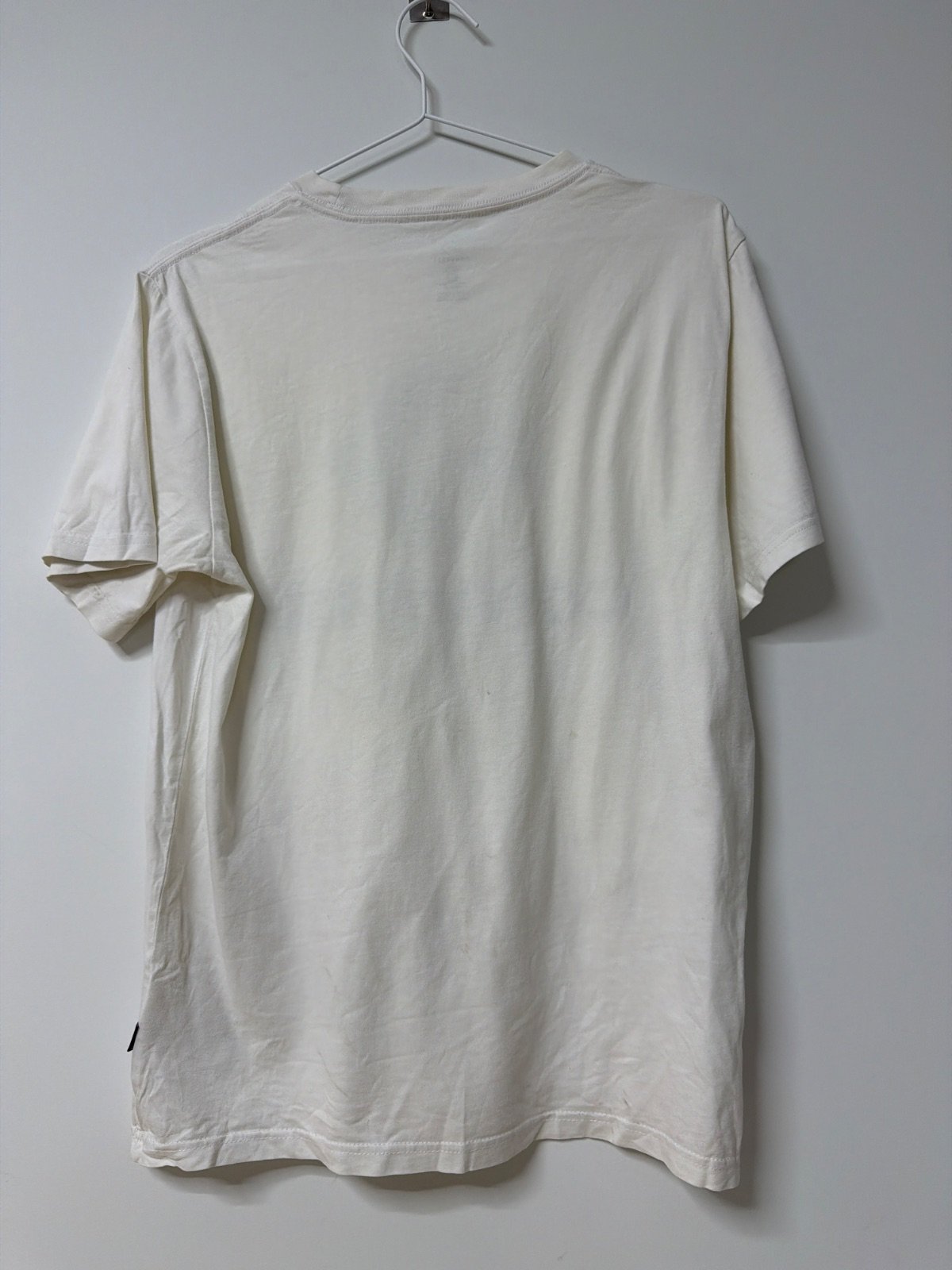 Converse Camiseta Manga Corta Blanco Roto Logo Streetwear — foto 3