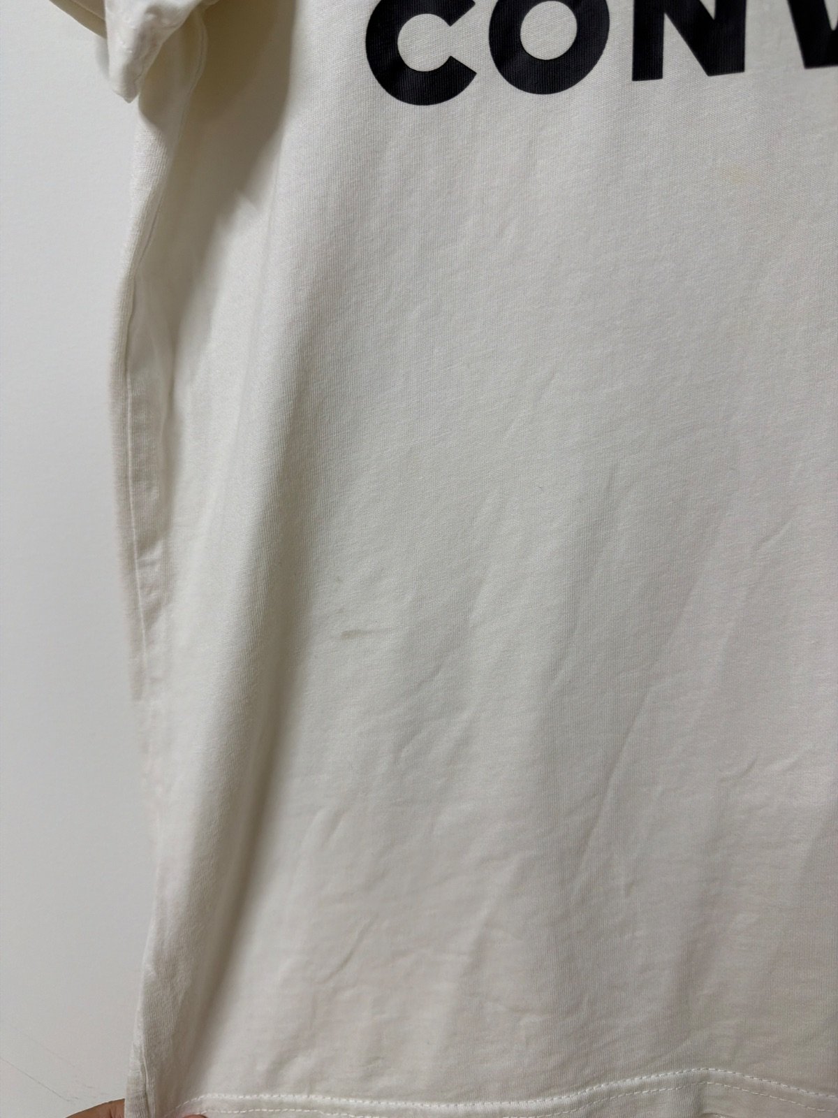 Converse Camiseta Manga Corta Blanco Roto Logo Streetwear — foto 2
