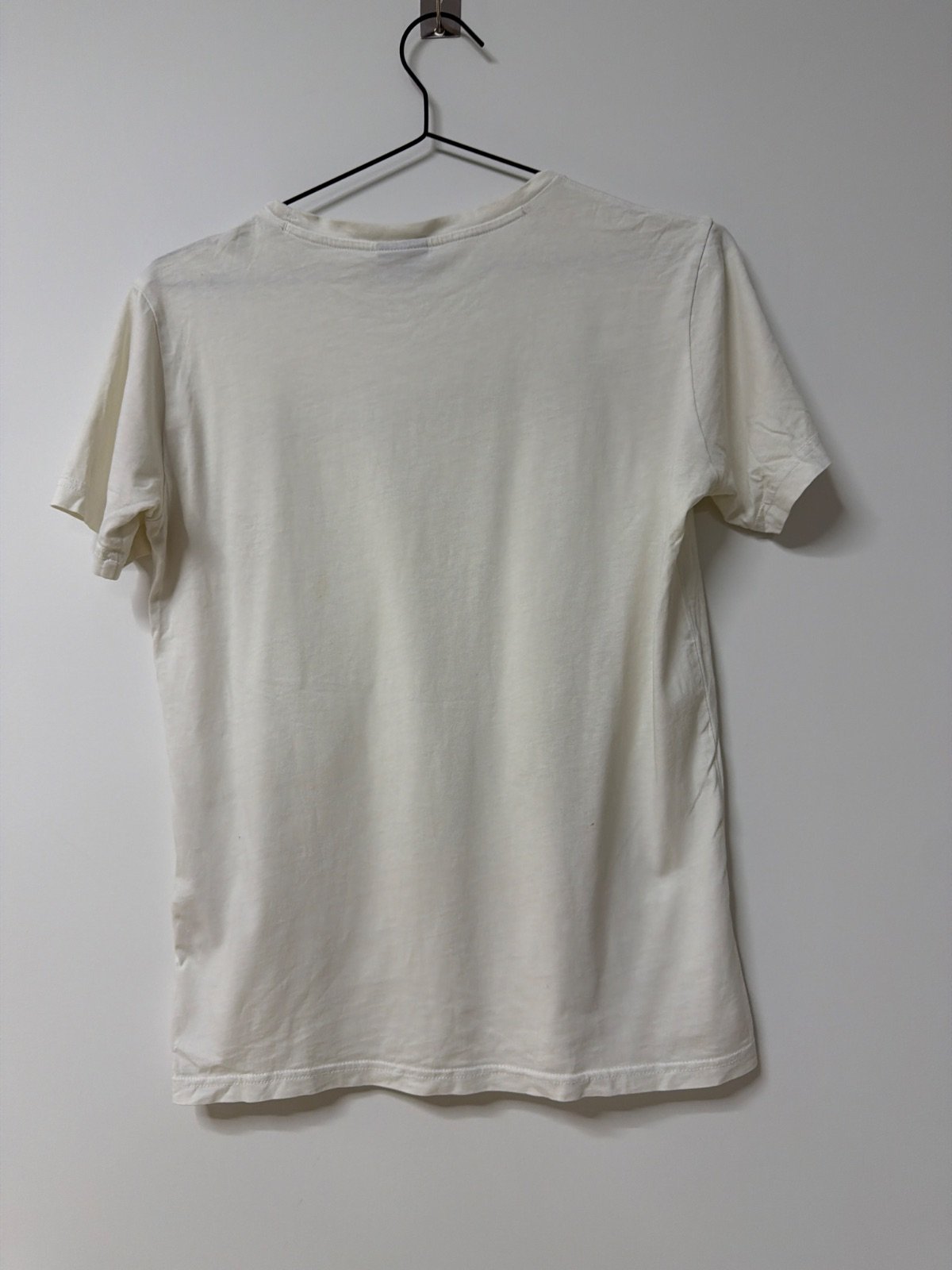 Champion Camiseta Manga Corta Blanco Roto Vintage Streetwear — foto 3