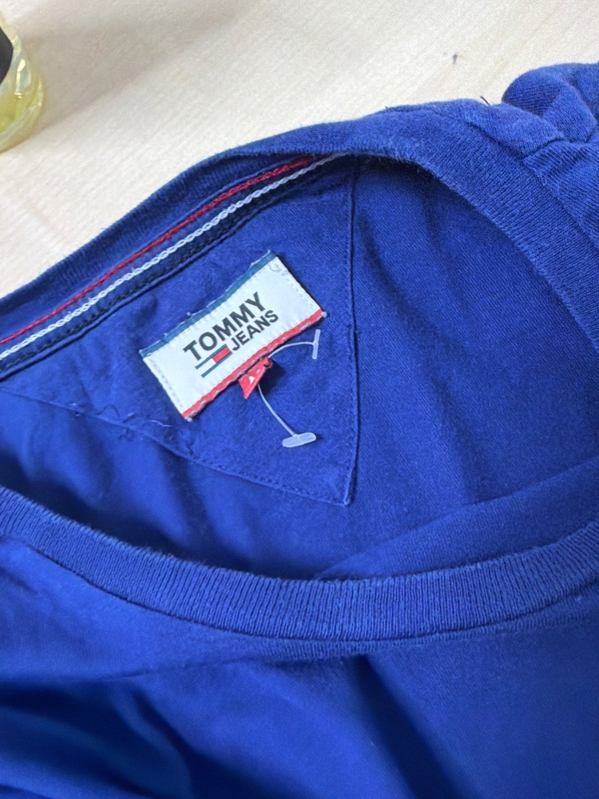 Camiseta Tommy Jeans Azul Talla M - Básico Logo Bordado Casual — foto 5