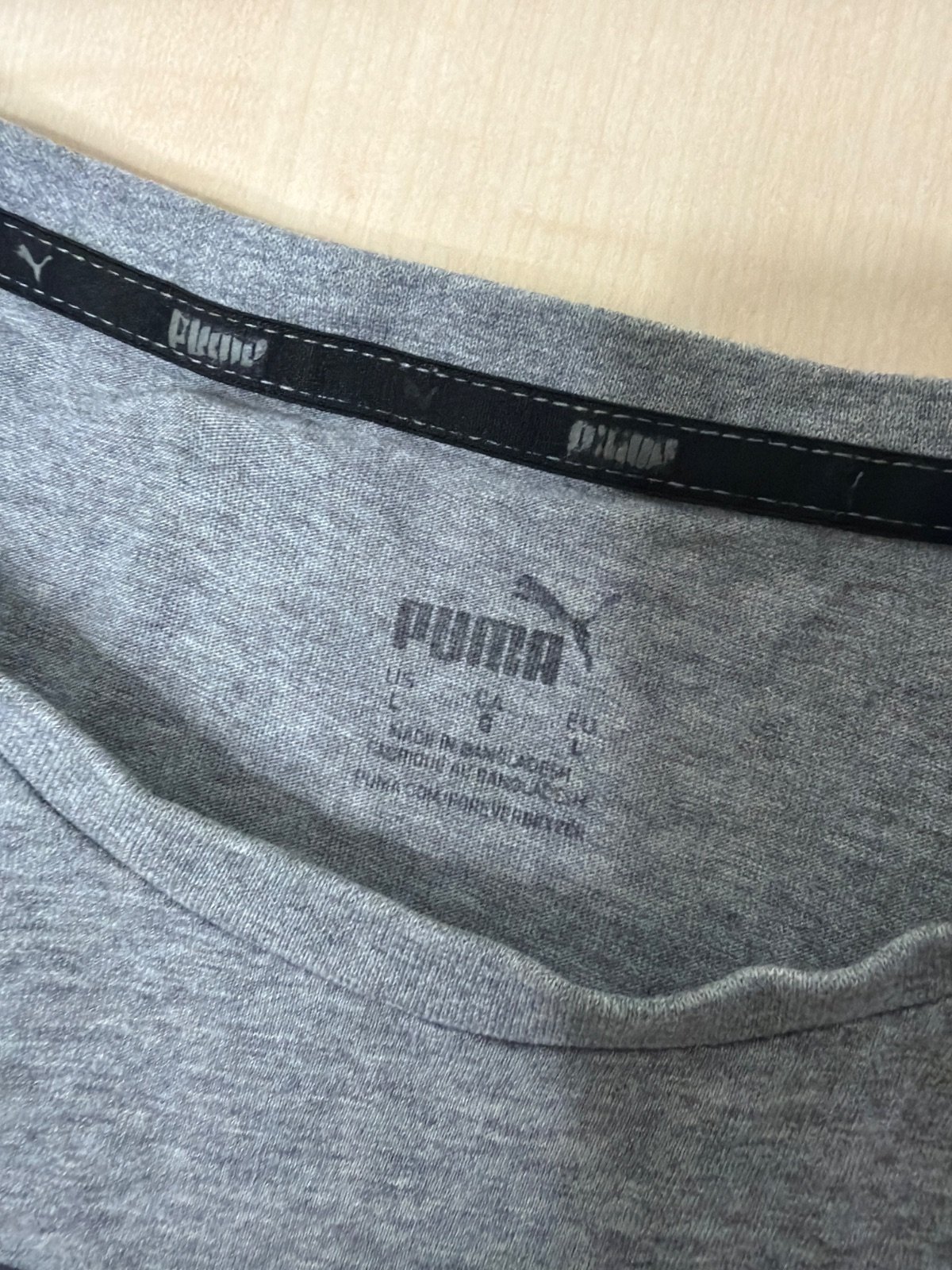 Puma camiseta gris jaspeado logo Talla L Streetwear Deporte — foto 5