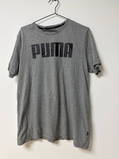 Puma camiseta gris jaspeado logo Talla L Streetwear Deporte