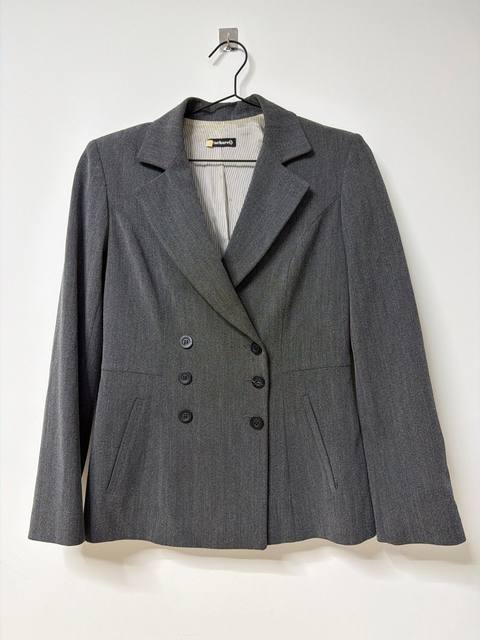 Cacharel Blazer cruzado espiga gris Vintage Francia