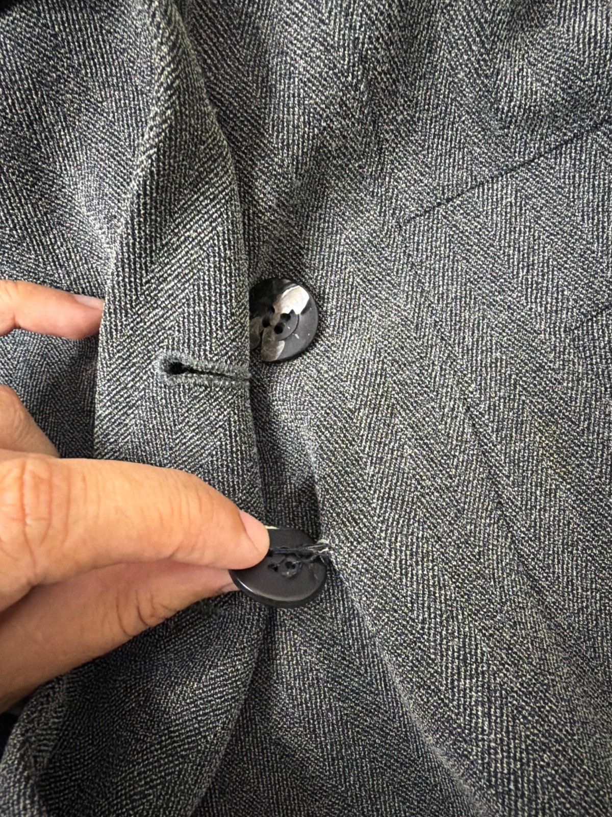 Cacharel Blazer cruzado espiga gris Vintage Francia — foto 6