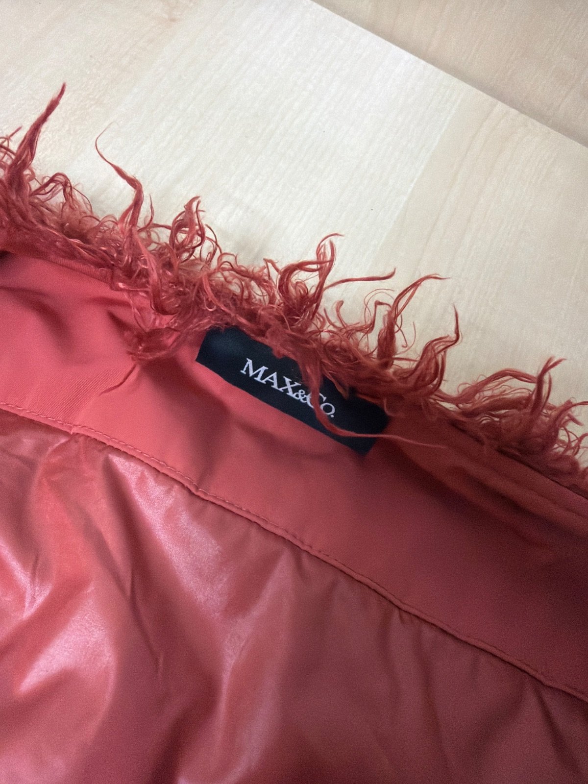 Max&Co abrigo pelo rizado borreguito teja Talla S/M vintage