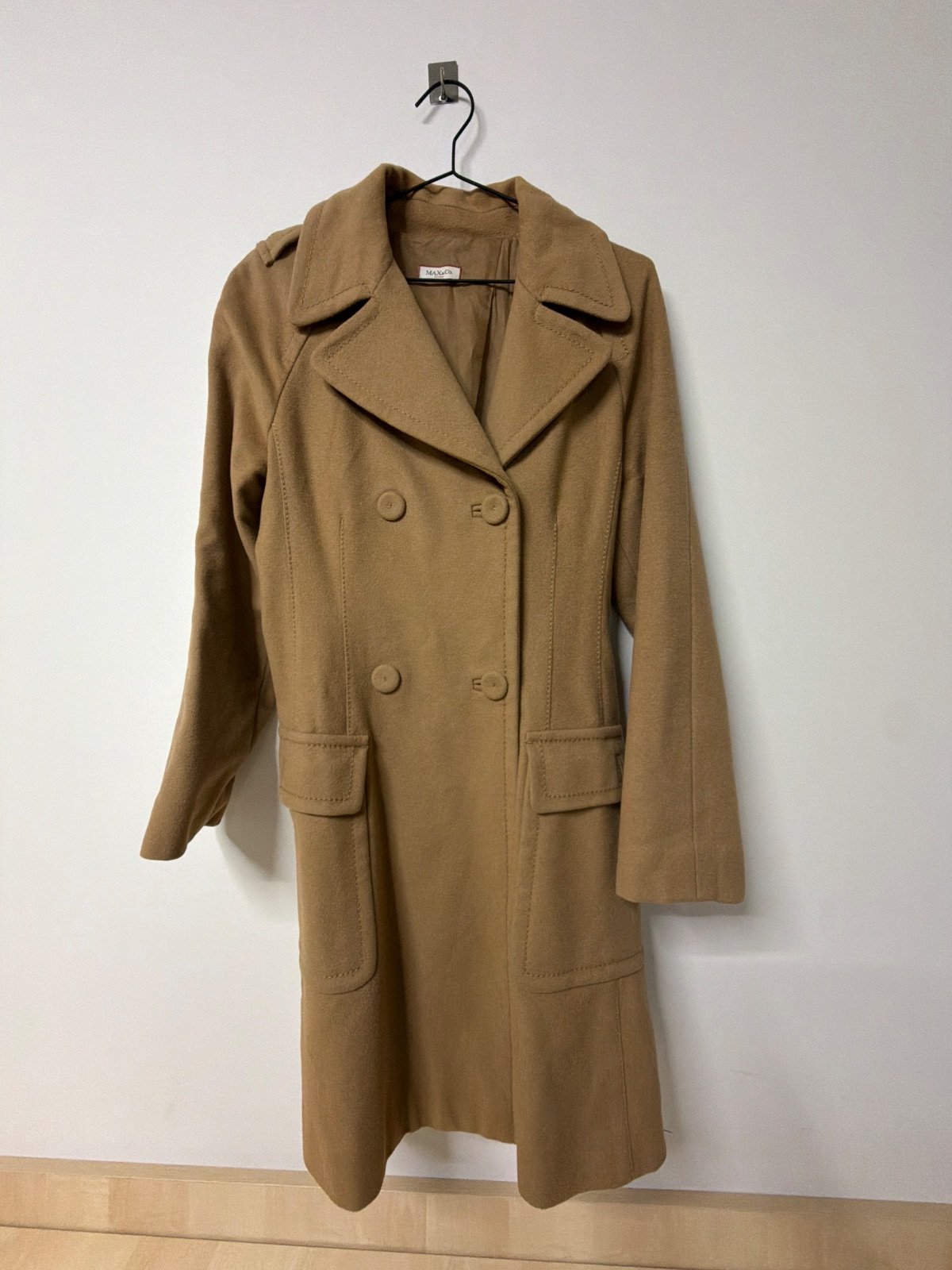 Abrigo MAX&Co. Trends camel cruzado militar vintage — foto 2