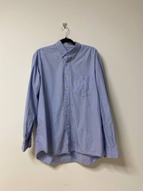 Lacoste camisa manga larga chambray azul celeste vintage