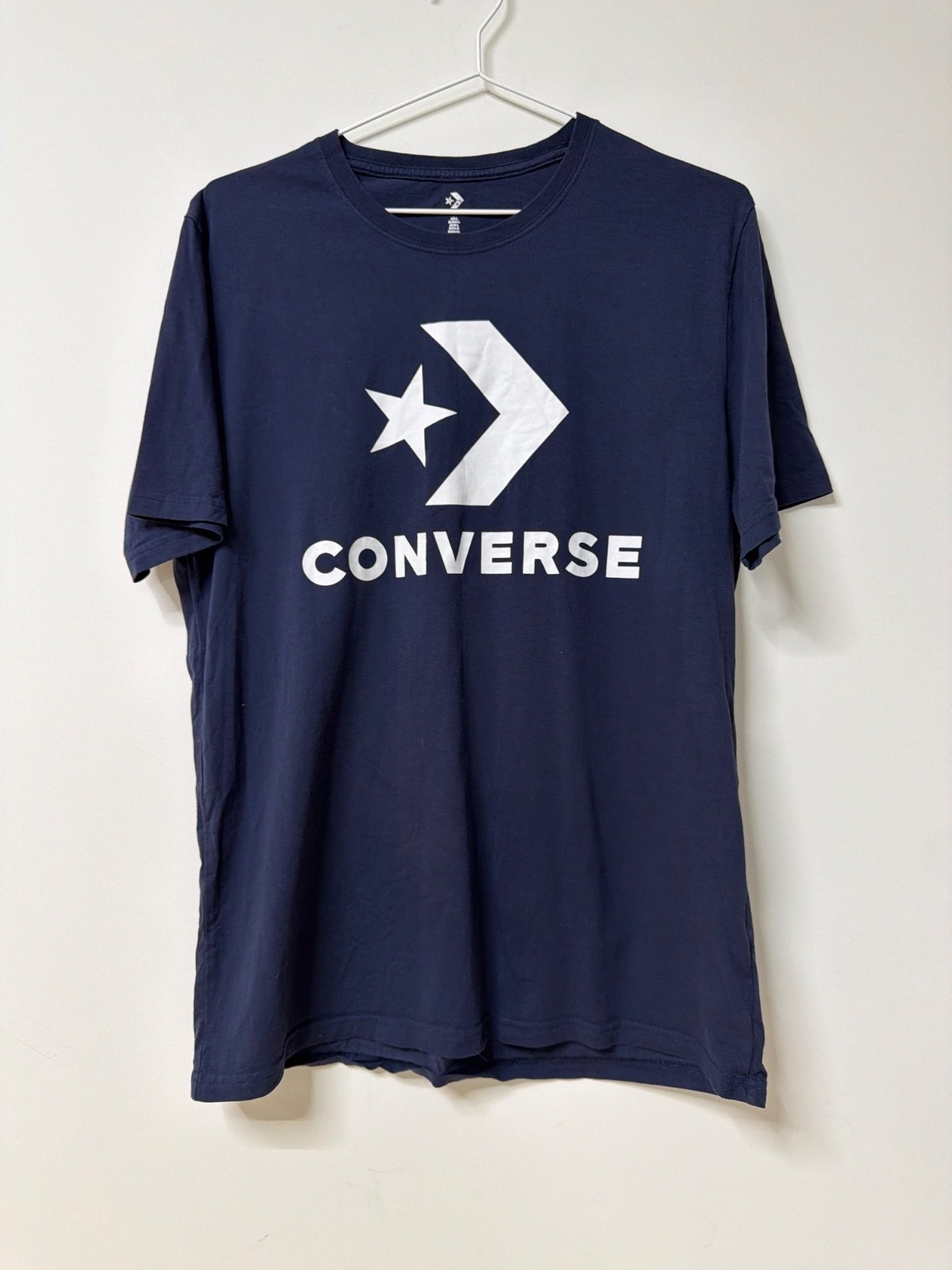 Camiseta Converse Retro 2012 Logo Star Chevron Azul Marino Talla L