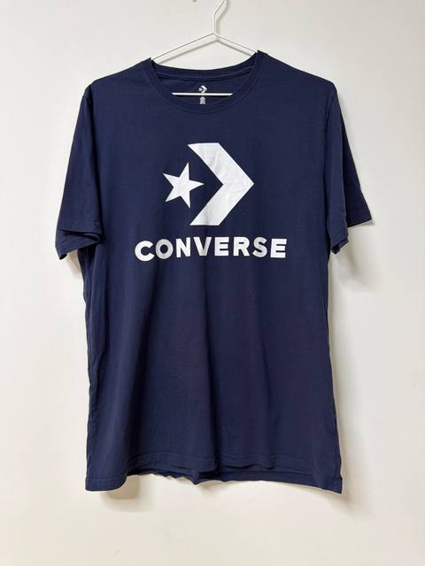 Camiseta Converse Retro 2012 Logo Star Chevron Azul Marino Talla L