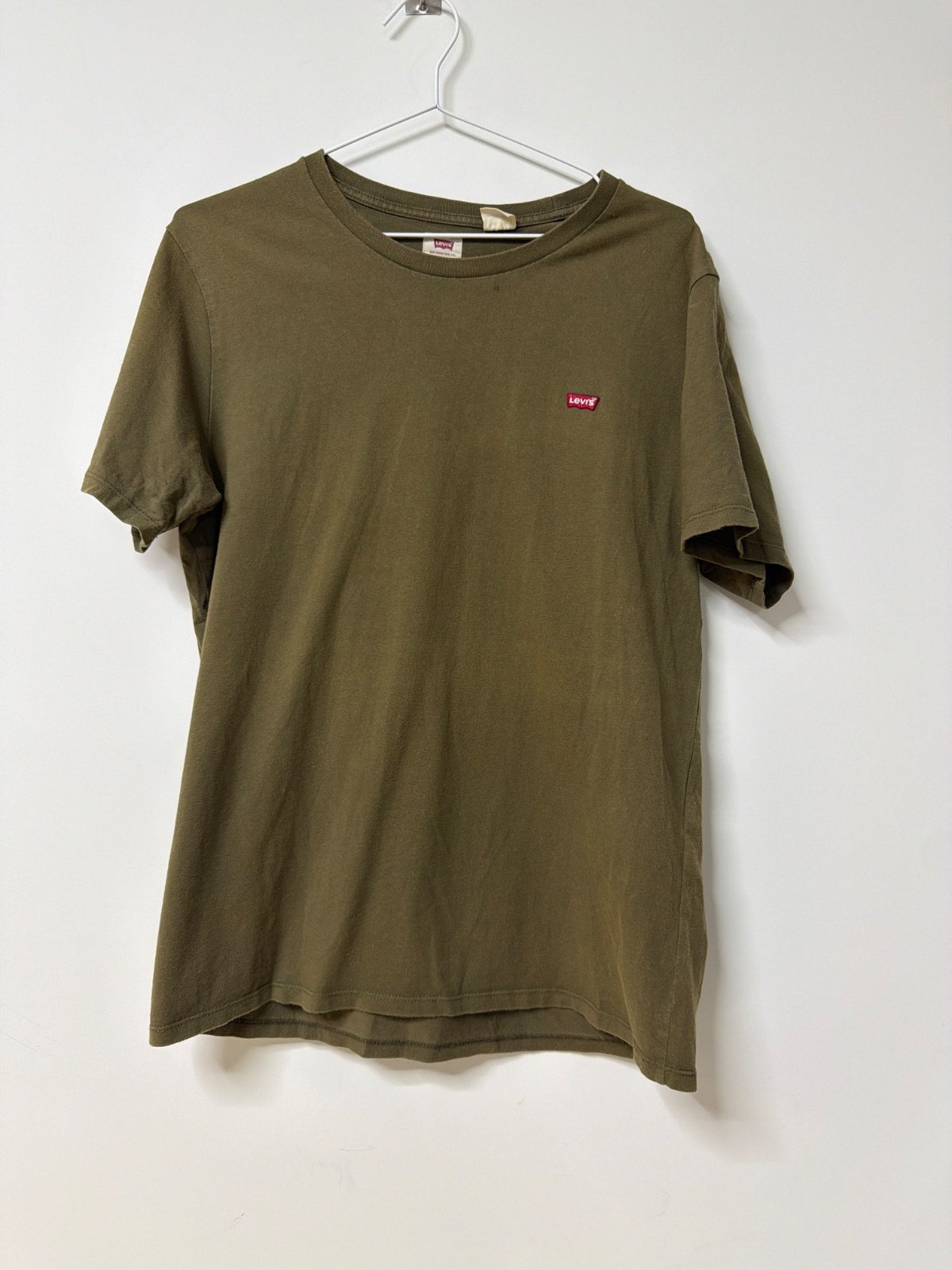 Camiseta Levi's manga corta Talla M Verde Caqui Básica Vintage