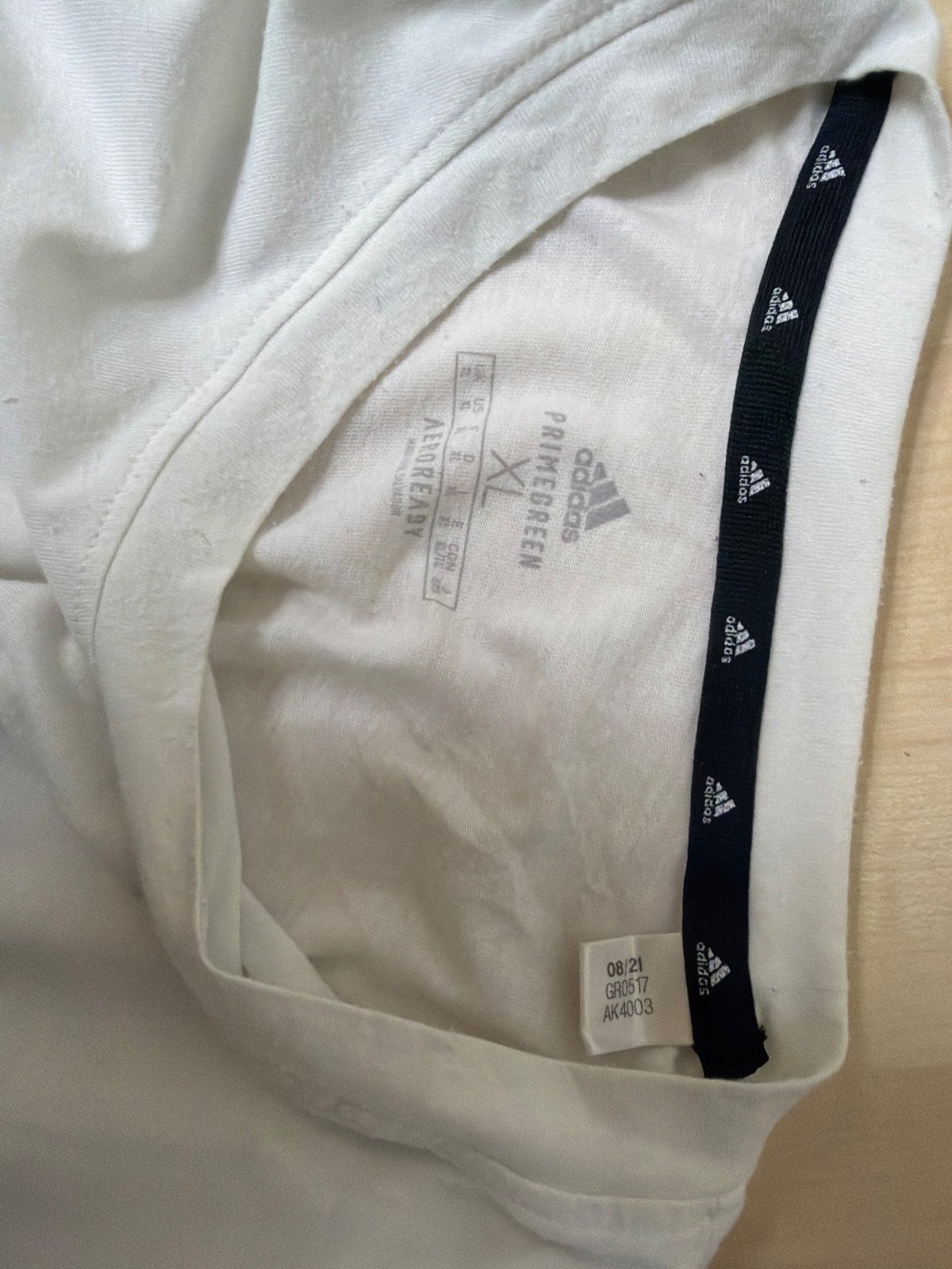 Camiseta Adidas AEROREADY Talla XL Blanca Deportiva Basica — foto 3