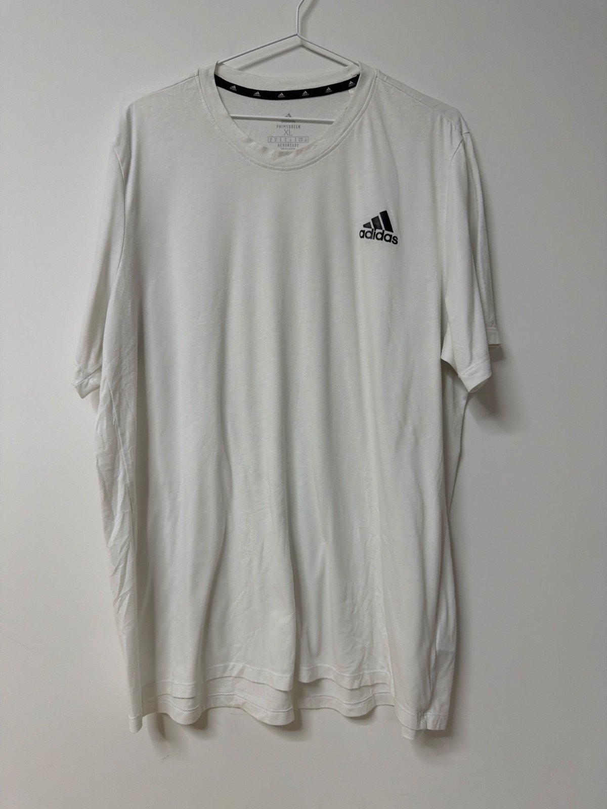 Camiseta Adidas AEROREADY Talla XL Blanca Deportiva Basica