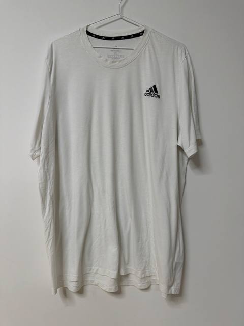 Camiseta Adidas AEROREADY Talla XL Blanca Deportiva Basica