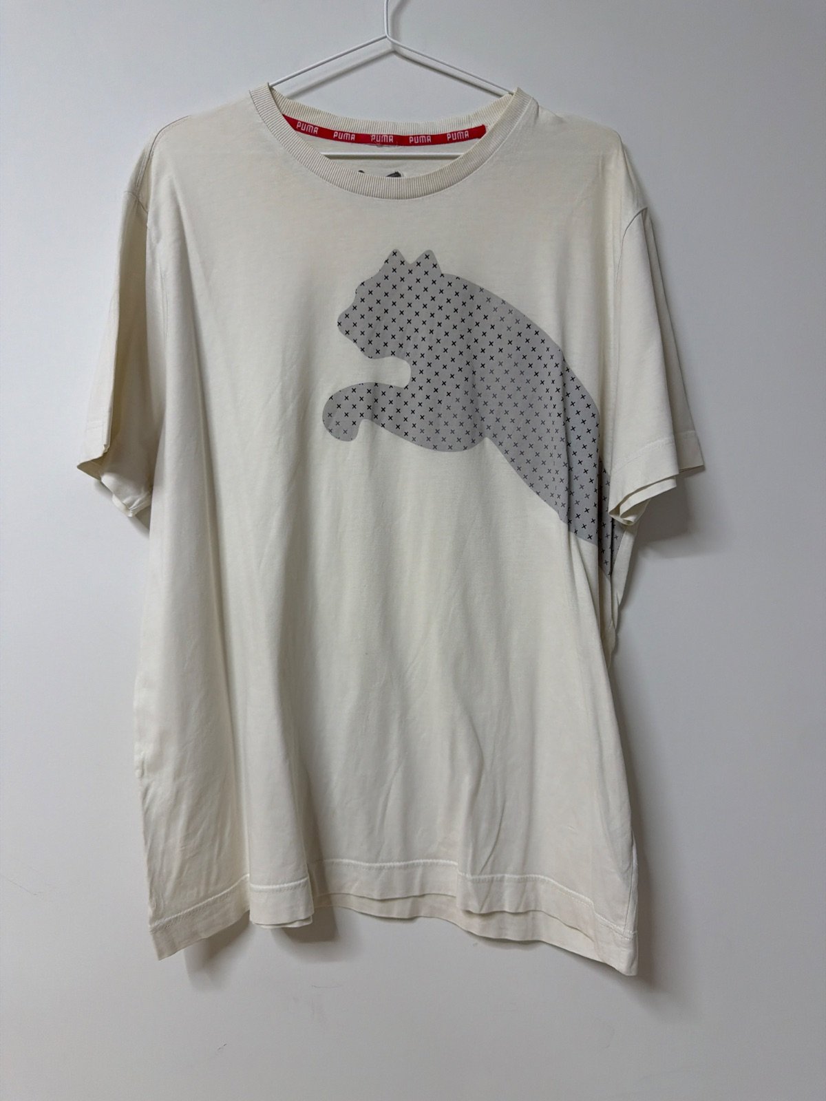 Puma Camiseta Estampado Pantera XXL Beige Vintage
