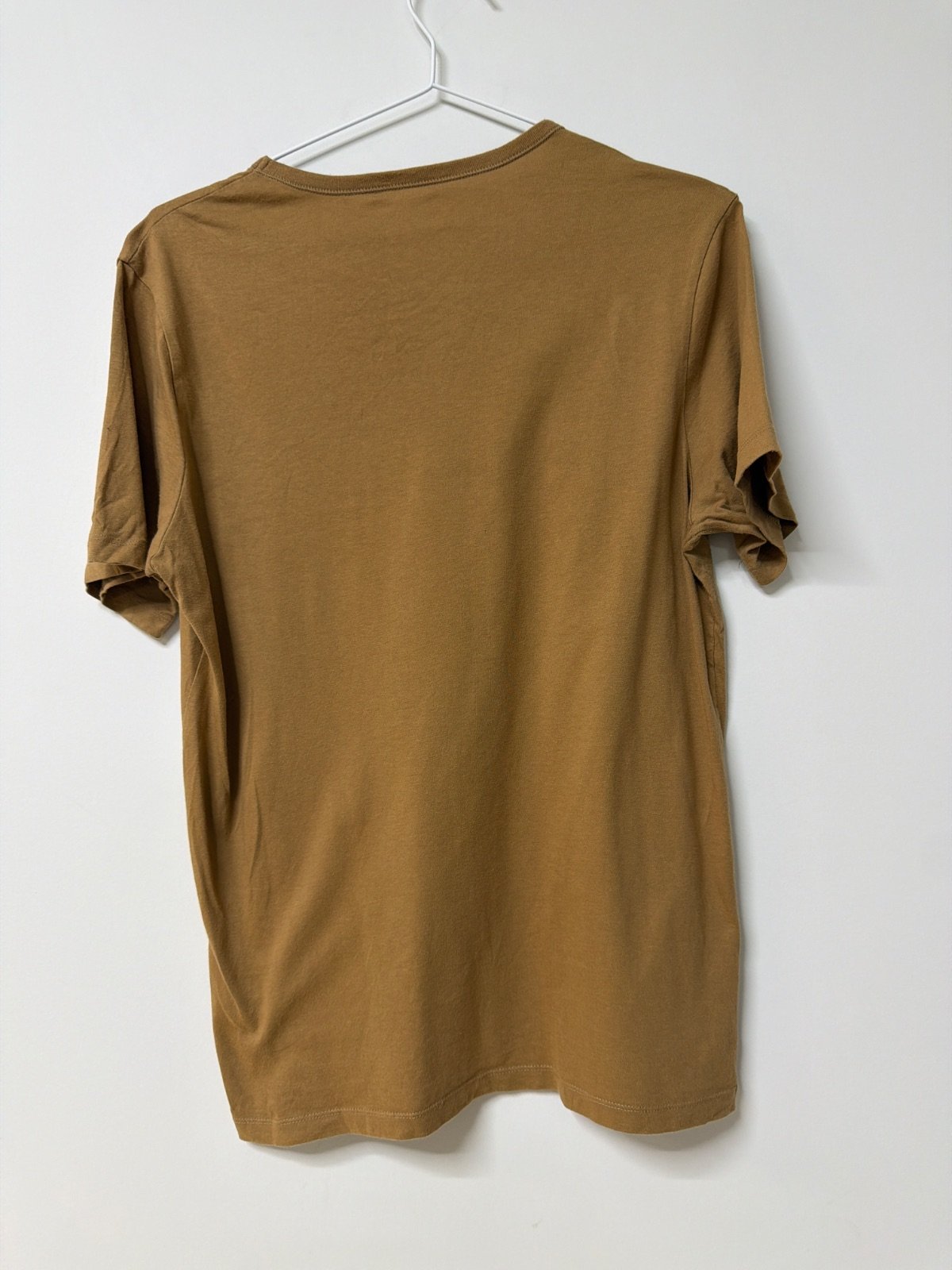 Camiseta BOSS Hombre Talla M Marrón Mostaza Basica Casual — foto 2