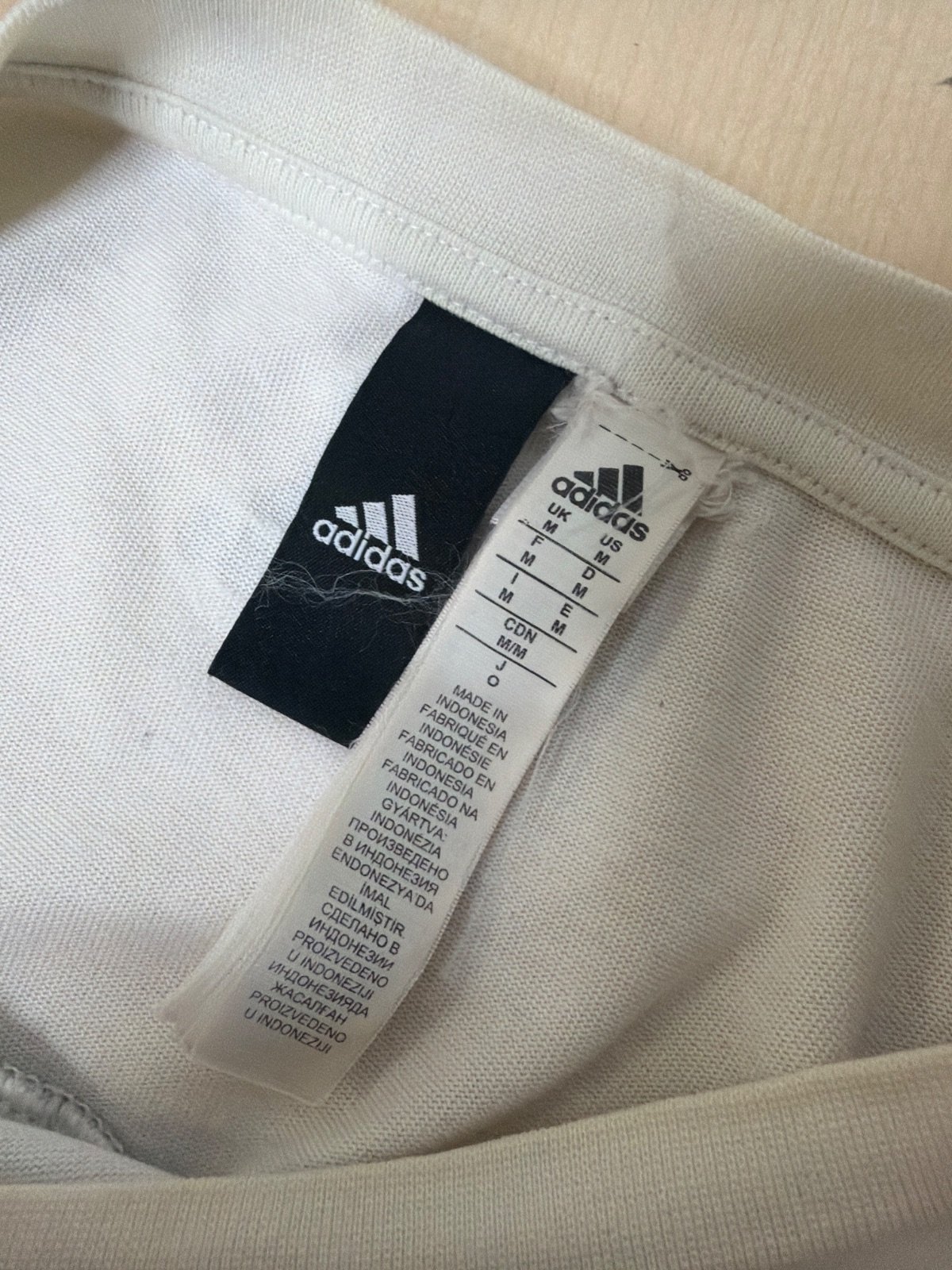 Camiseta Adidas colorblock blanco gris marino Talla M Vintage — foto 3