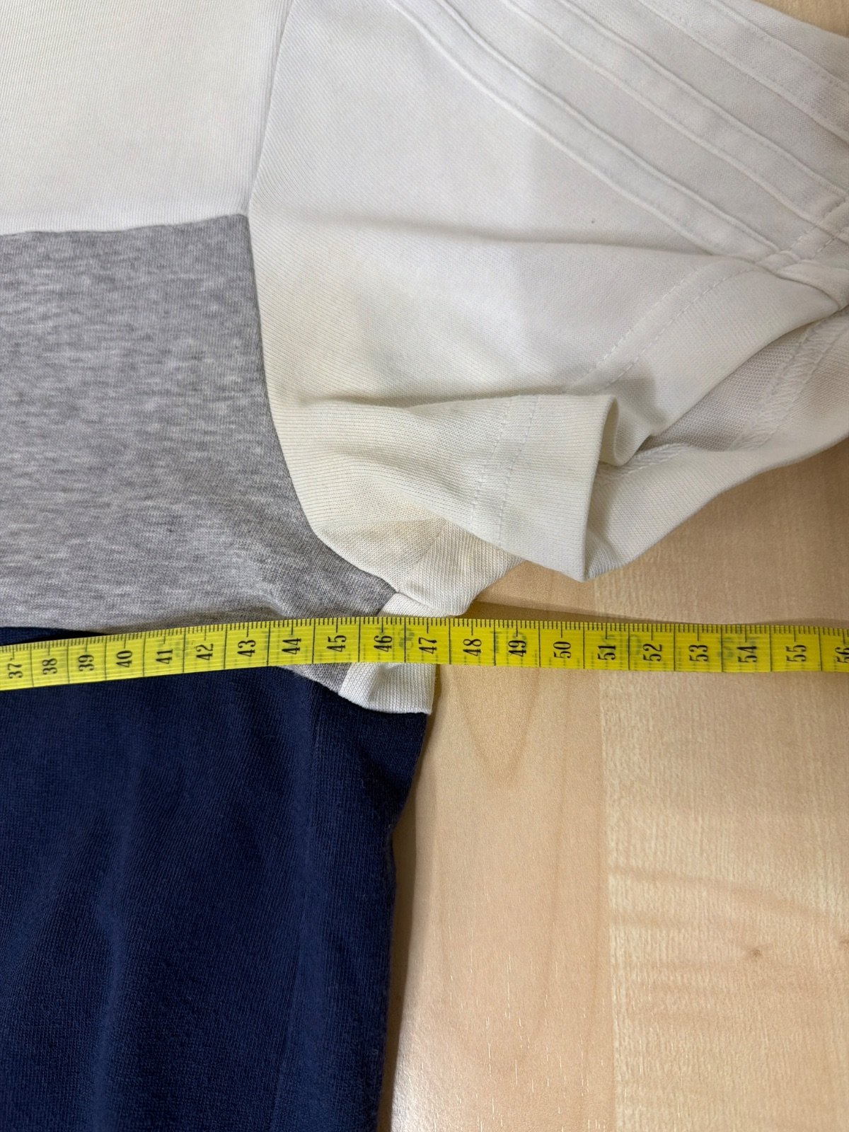 Camiseta Adidas colorblock blanco gris marino Talla M Vintage — foto 6