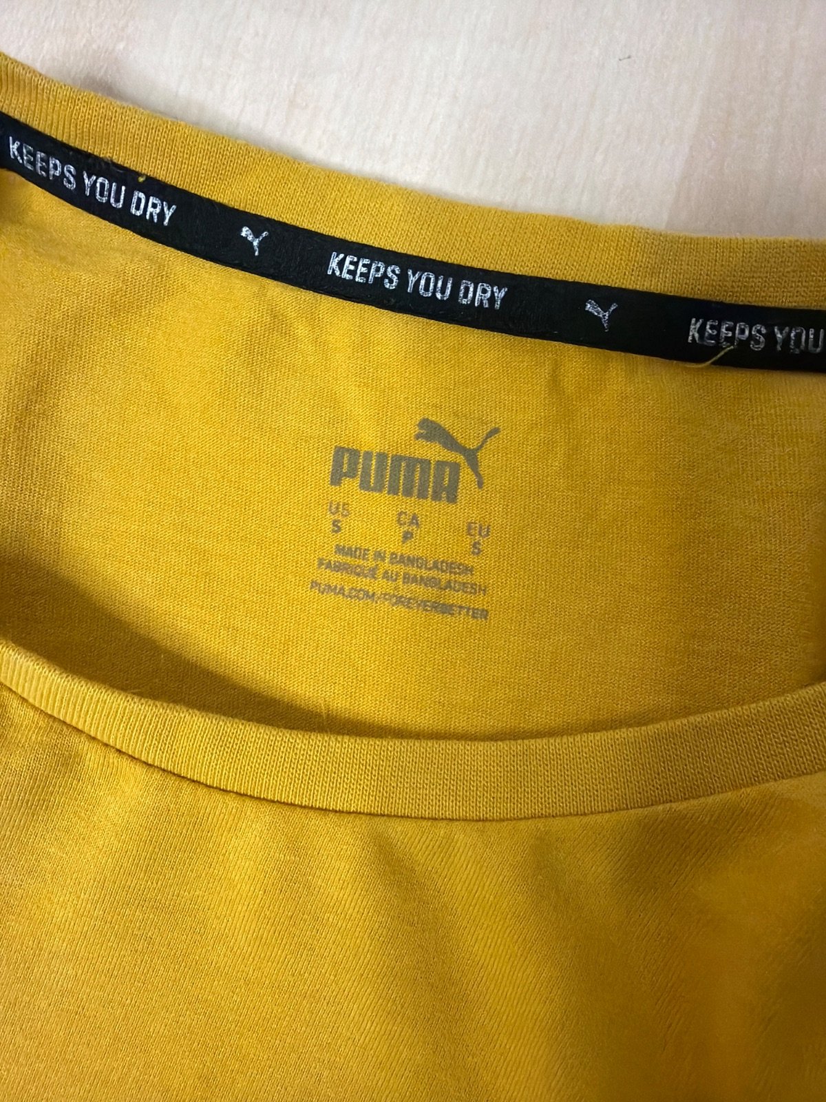 Puma Camiseta Amarillo Mostaza Talla S Streetwear Deporte — foto 3