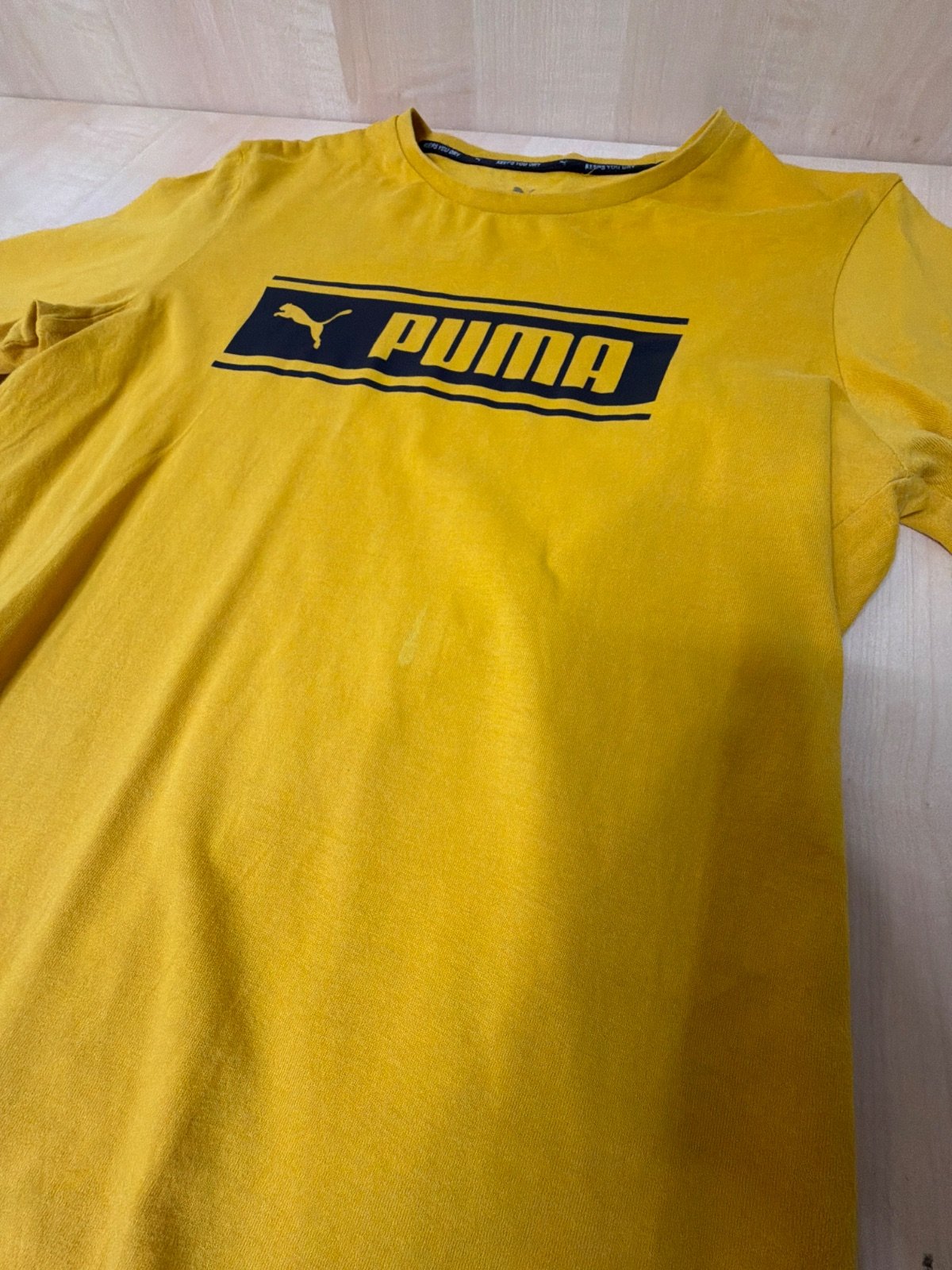 Puma Camiseta Amarillo Mostaza Talla S Streetwear Deporte — foto 5