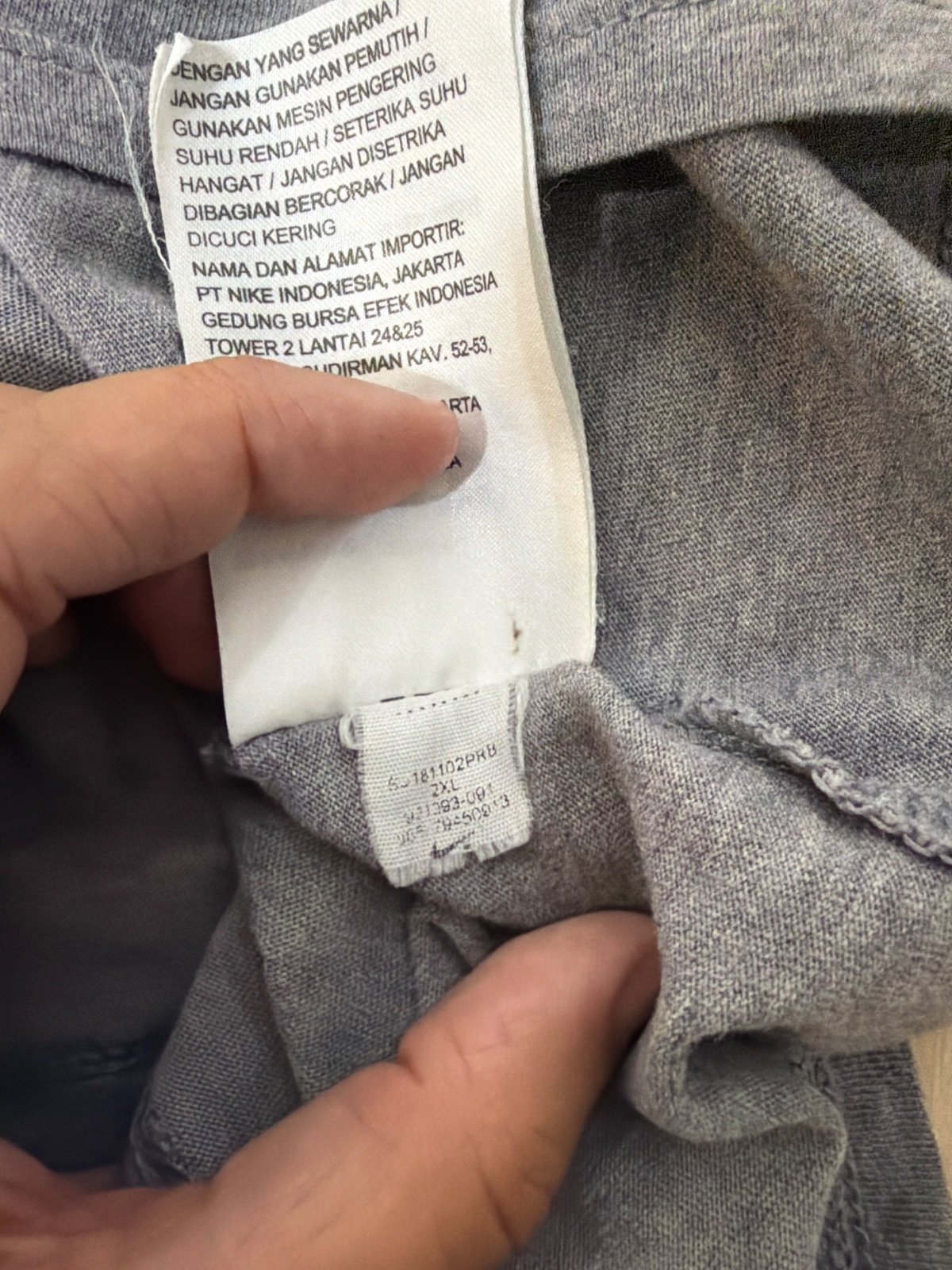 Nike Camiseta Gris Talla 2XL Logo Swoosh Oversize Vintage — foto 5