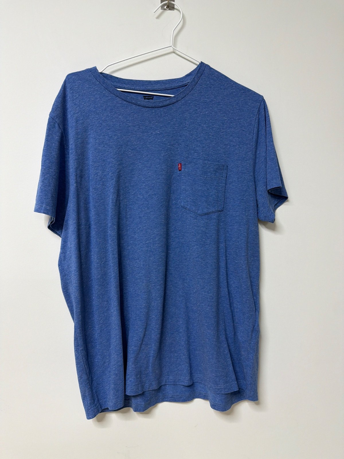 Camiseta Levi's azul jaspeado con bolsillo (Red Tab) - Talla XL