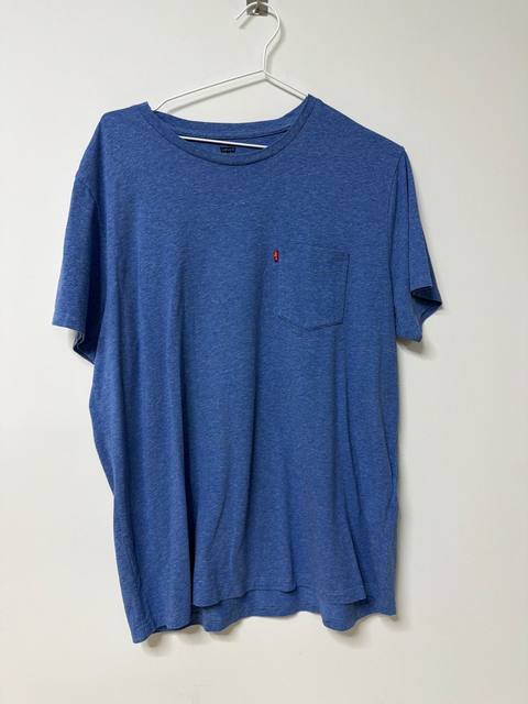 Camiseta Levi's azul jaspeado con bolsillo (Red Tab) - Talla XL