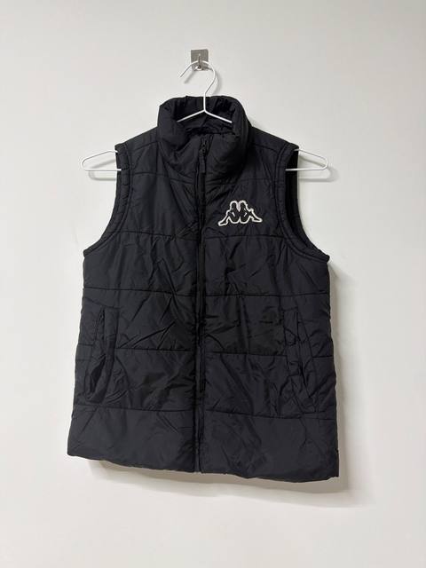 Kappa chaleco acolchado sin mangas Talla XS Negro Vintage