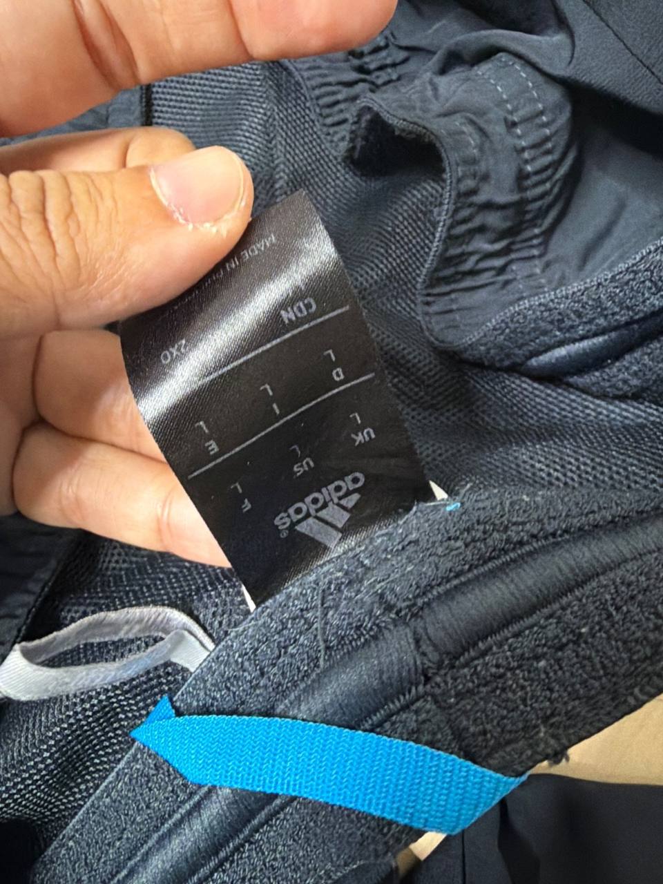 Pantalón chándal Adidas Climalite azul marino Vintage Talla L - Blokecore Y2K, negro — foto 3